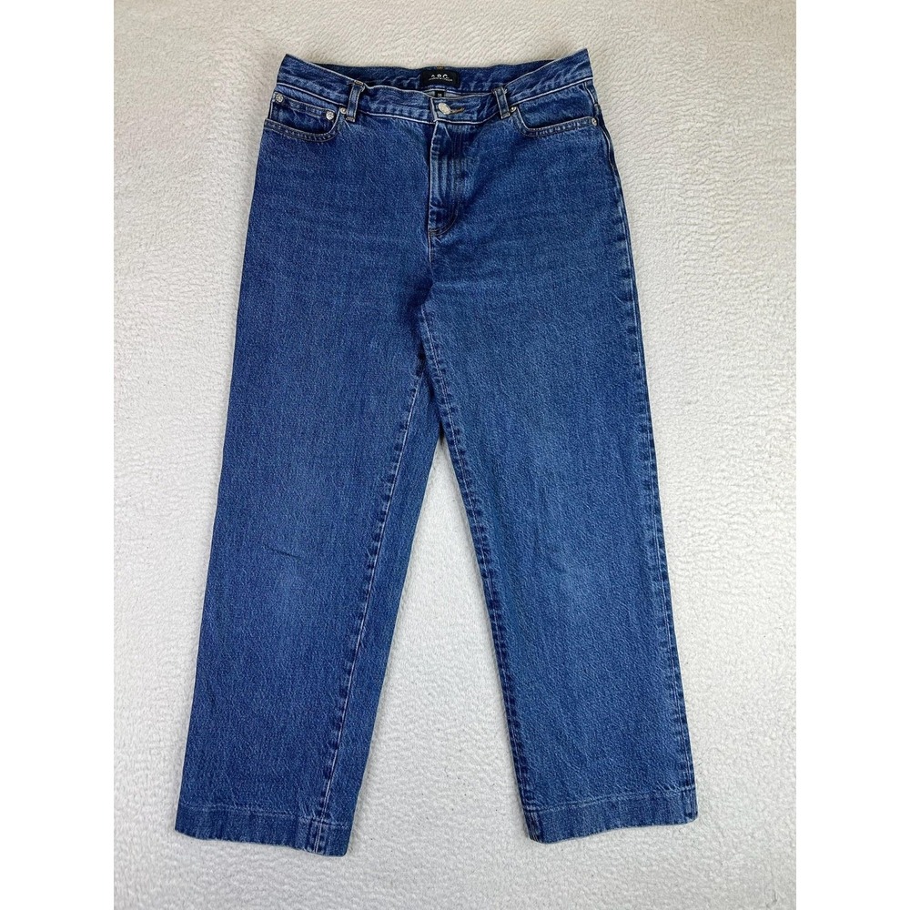A.P.C. Jean New Sailor Straight Crop Jeans Womens 30 Blue Wash Cotton Denim